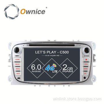 Ownice 4 Core Android 6.0 Car video for Ford focus 2 Mondeo S-max support TV OBD DAB GPS NAVI RADIO Built 4G LTE
